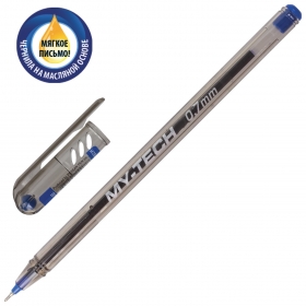 Ручка шариковая масляная Pensan "My-tech", синяя, игольчатый узел 0,7 мм, линия письма 0,35 мм Pensan