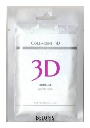 Альгинатная маска для лица и тела Boto Line с аргирелином Medical Collagene 3D