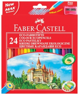 Карандаши цветные 24 цвета "Eco замок" Faber-castell