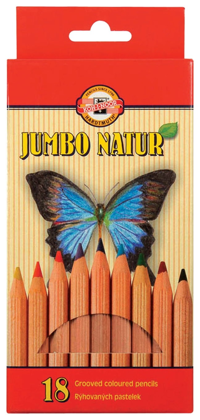 

Карандаши цветные 18 цветов Jumbo Natur