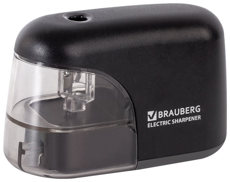 Точилка электрическая Brauberg "Black Jack", питание от 4 батареек АА, дополнительное сменное лезвие отзывы
