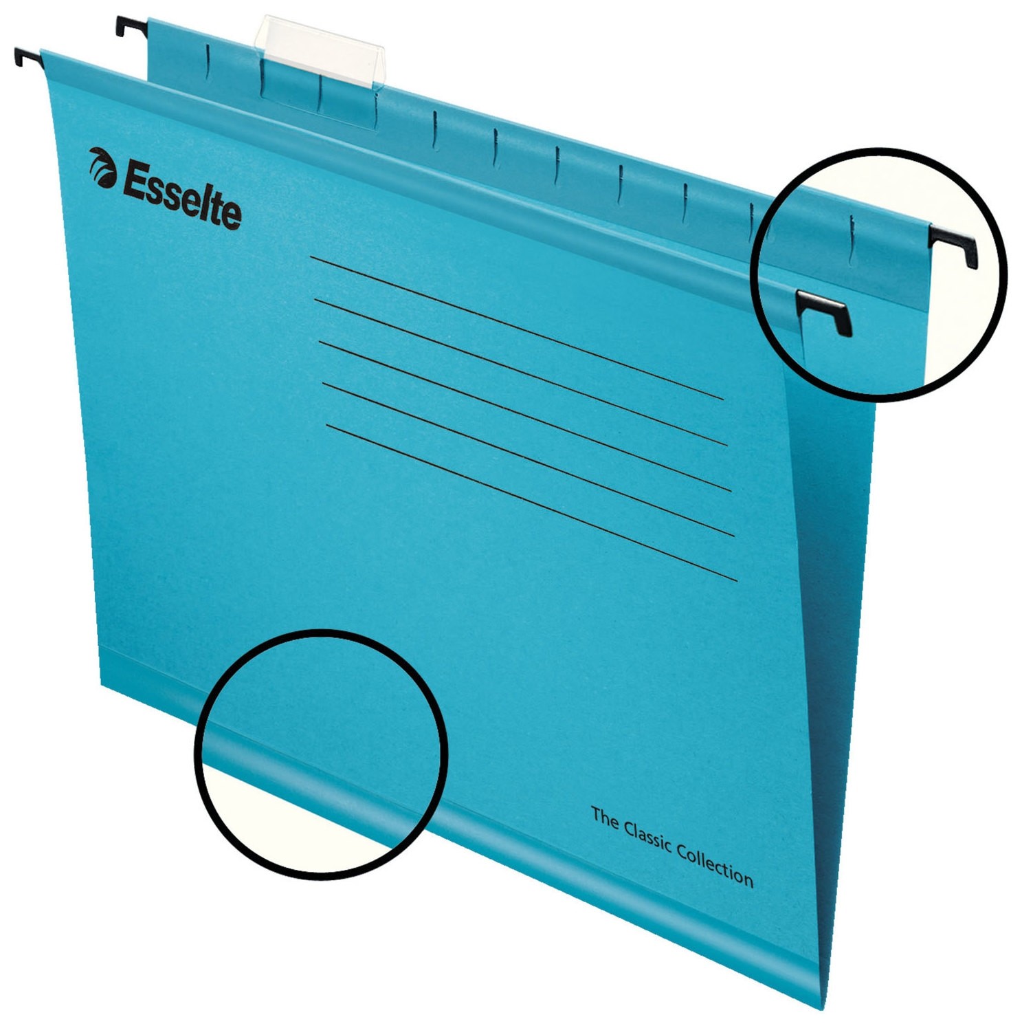 

Подвесные папки А4/Foolscap (400х240 мм), до 300 листов, комплект 25 шт., синие, картон, Esselte "Plusfoolscap", Синий