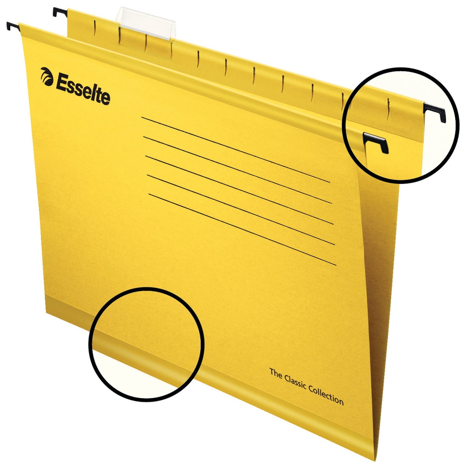 

Подвесные папки А4/Foolscap (400х240 мм), до 300 листов, комплект 25 шт., желтые, картон, Esselte "Plusfoolscap", Синий
