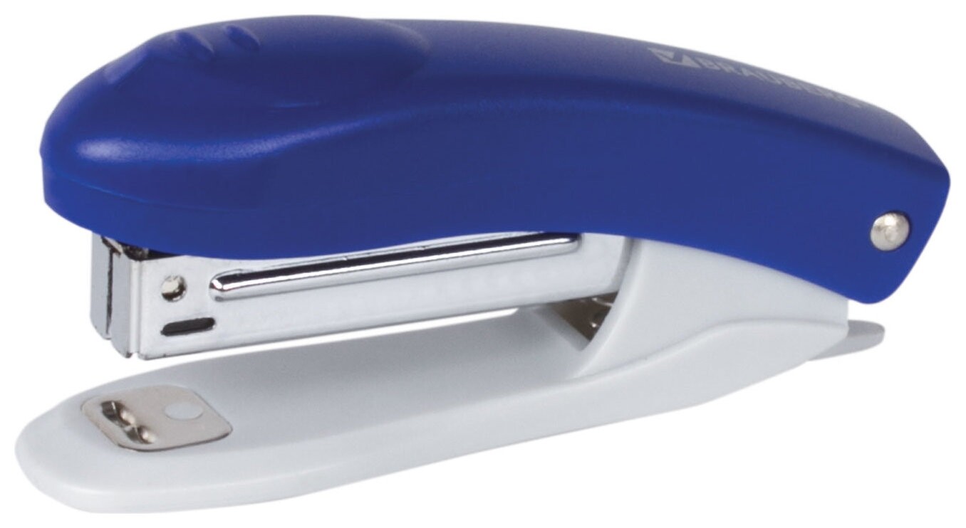 Степлер №10 Brauberg "Original", до 12 листов, с антистеплером, синий  Brauberg