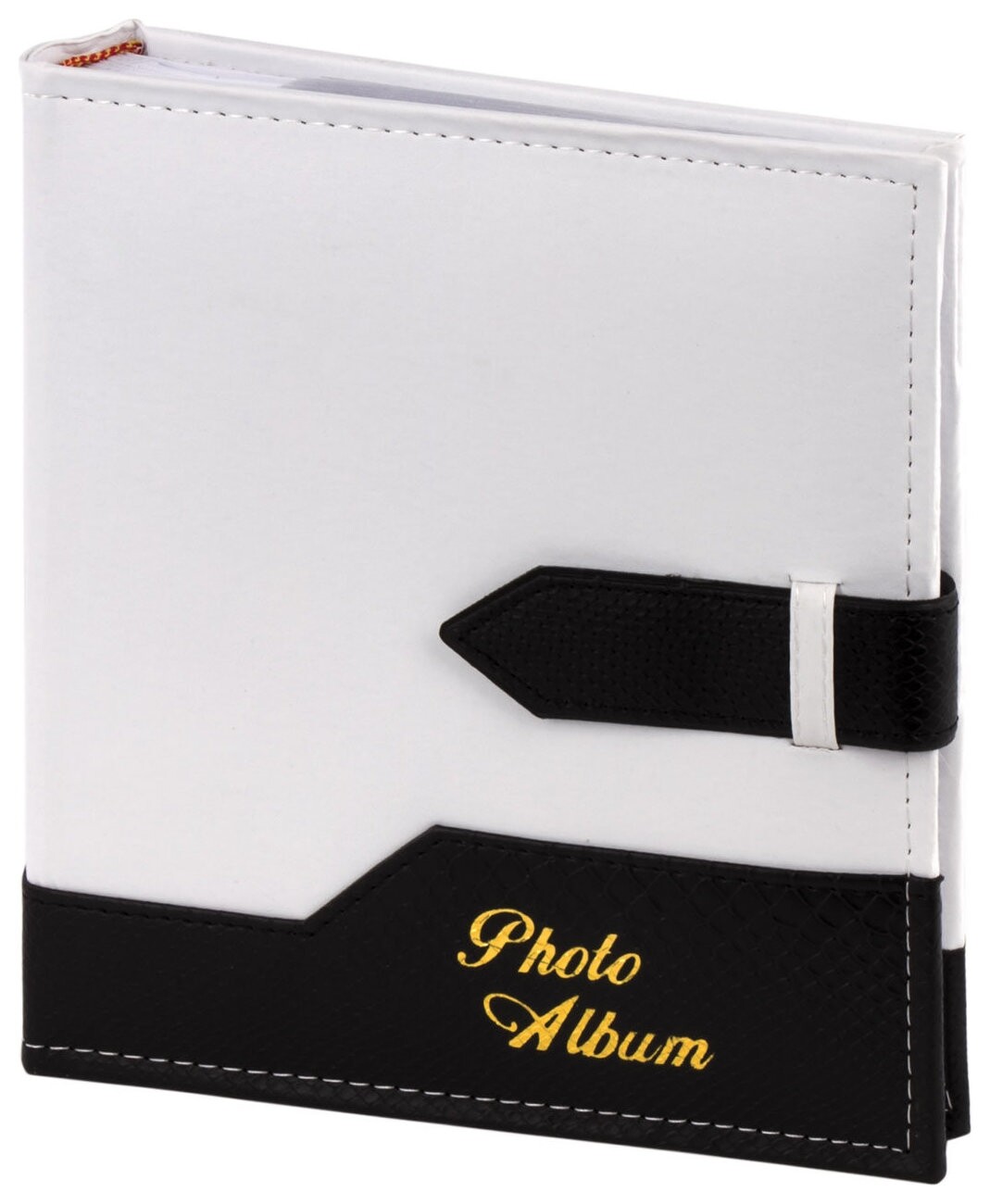 Фотоальбом Brauberg на 200 фото. 10х15 см, под замшу, бумажные страницы, бокс, белый с черным  Brauberg