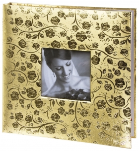 Фотоальбом Brauberg свадебный, 20 магнитных листов 30х32 см, под фактурную кожу, светло-золотистый Brauberg