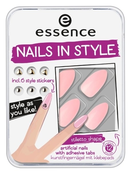 Накладные ногти на клейкой основе Nails In Style с наклейками Essence