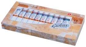 Краски масляные художественные "Ладога", набор 10 цветов по 46 мл, в тубах Невская палитра