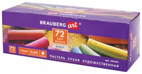 Пастель сухая художественная Brauberg Art "Debut", 72 цвета, круглое сечение Brauberg