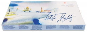 Краски акварельные художественные "Белые ночи", 24 цвета, кювета 2,5 мл, пластиковая коробка Невская палитра
