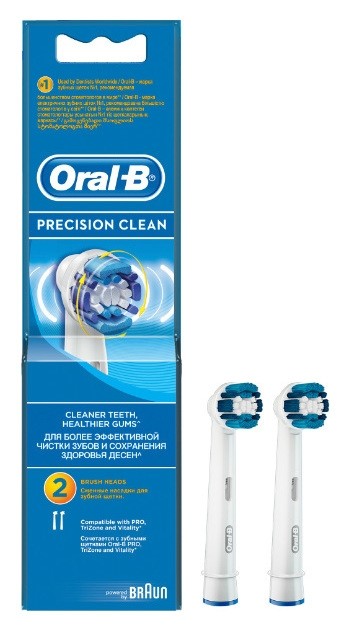 

Насадки для электрической зубной щетки Oral-b Precision Clean Eb20, комплект 2 шт.