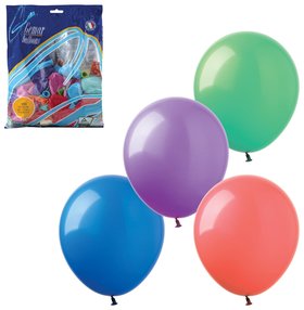 Шары воздушные 14" (36 см), комплект 100 шт., 12 пастельных цветов, в пакете Веселая затея