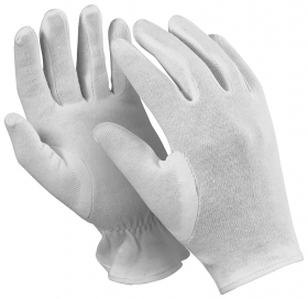 Перчатки хлопчатобумажные Manipula "Атом", комплект 12 пар, размер 7 (S), белые  Manipula
