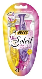 Бритвенные станки женские Miss soleil Color, 4 штуки BIC