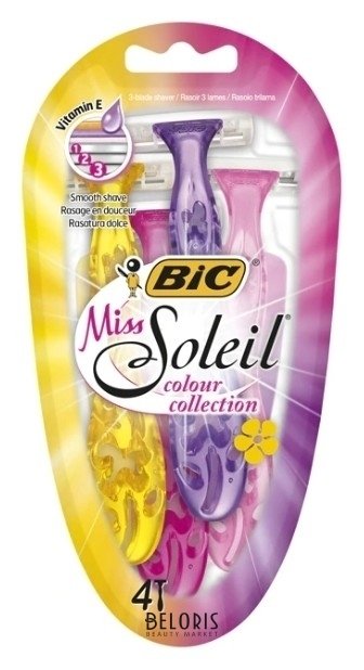 Бритвенные станки женские Miss soleil Color, 4 штуки BIC