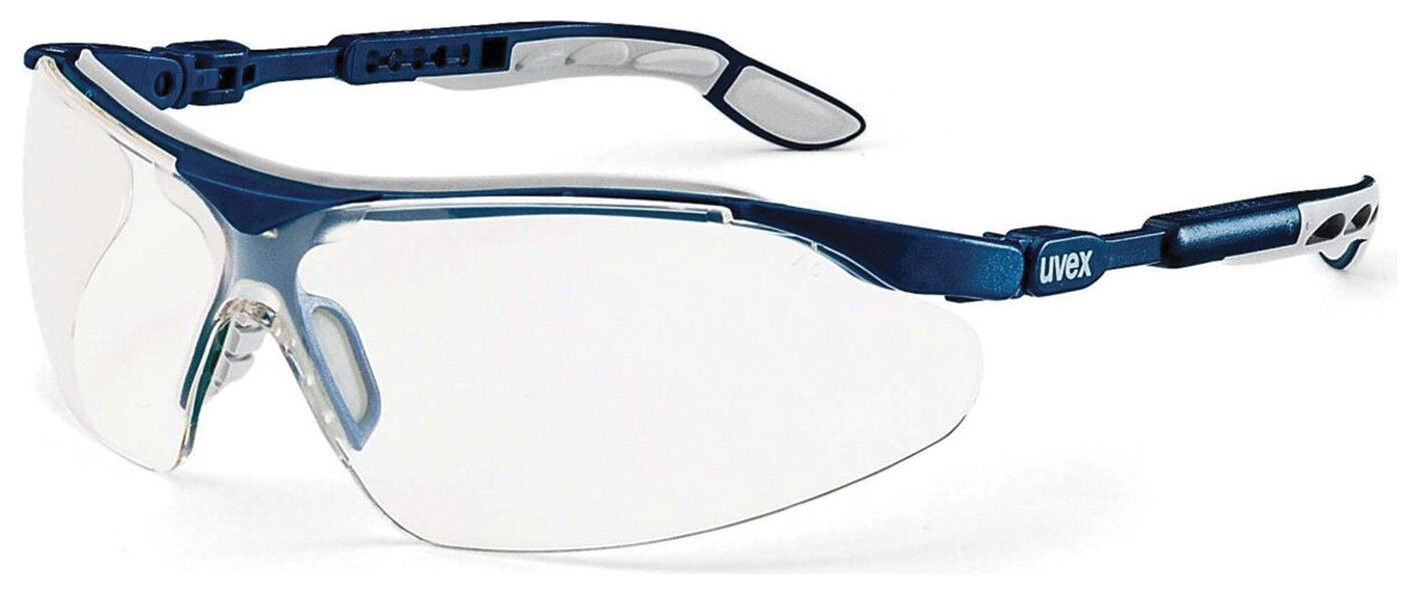 Очки защитные открытые UVEX Ай-Во, прозрачные, регулируемые дужки, защита от царапин, запотевания, химикатов