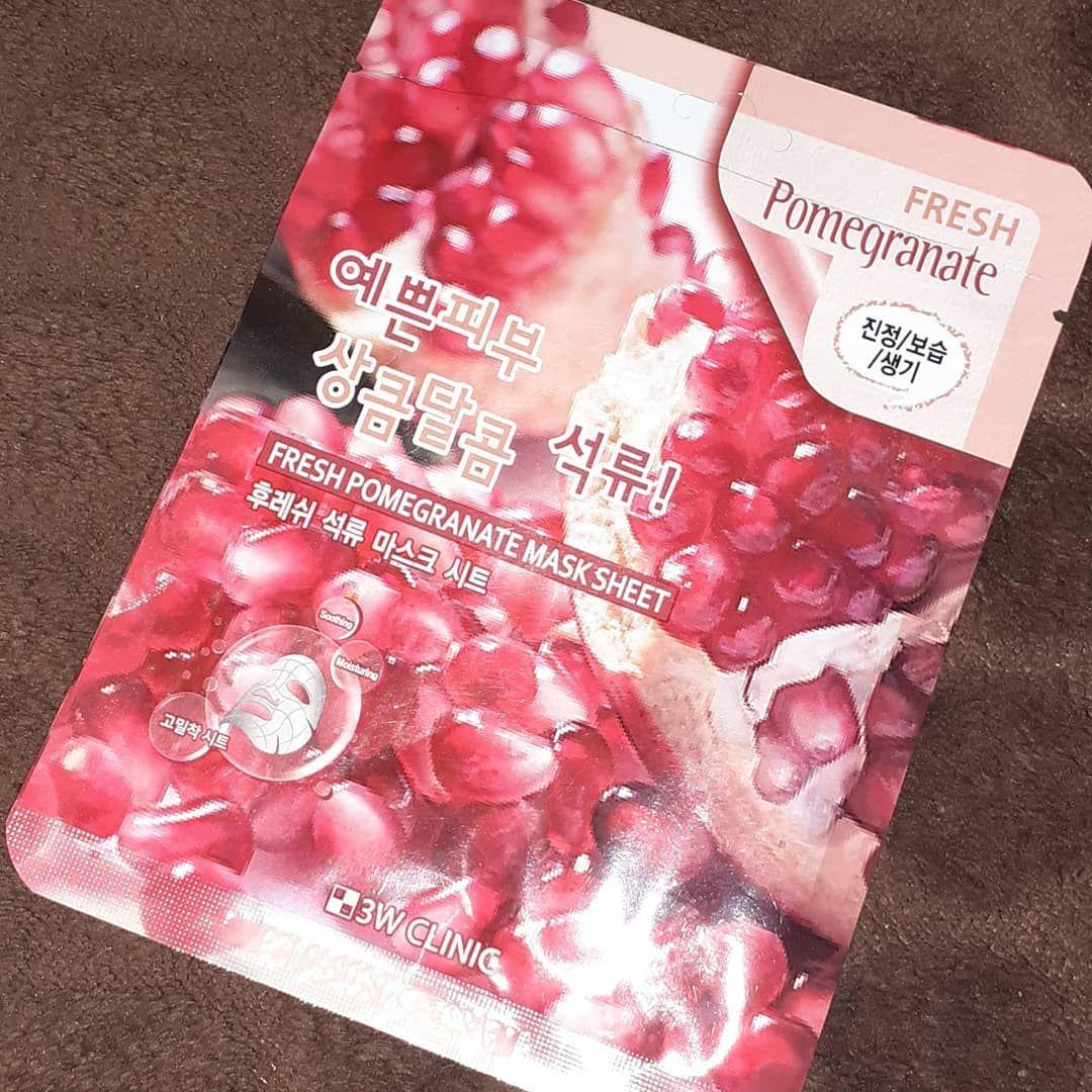 Отзыв на товар: Маска для лица тканевая с экстрактом граната Fresh Pomegranate Mask Sheet. 3W CLINIC. Вид 1 от 27.12.2021 