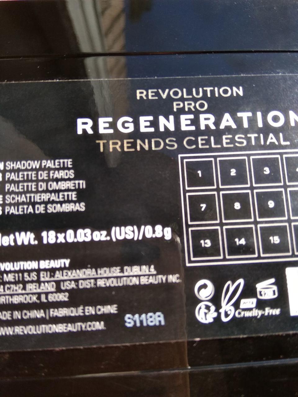 Отзыв на товар: Тени для век Regeneration Palette. Revolution PRO.