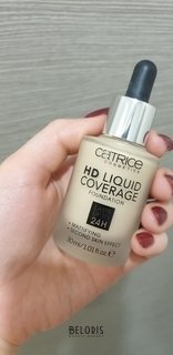 Отзыв на товар: Тональная основа HD Liquid Coverage Foundation. Catrice.