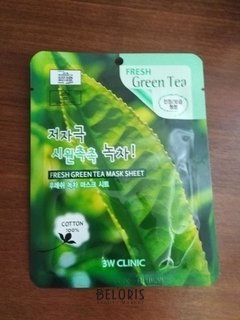 Отзыв на товар: Освежающая маска для лица с зеленым чаем. 3W CLINIC.