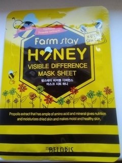 Отзыв на товар: Тканевая маска для лица с экстрактом меда. FarmStay.