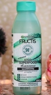Отзыв на товар: Шампунь для увлажнения волос SuperFood Алоэ. Fructis.