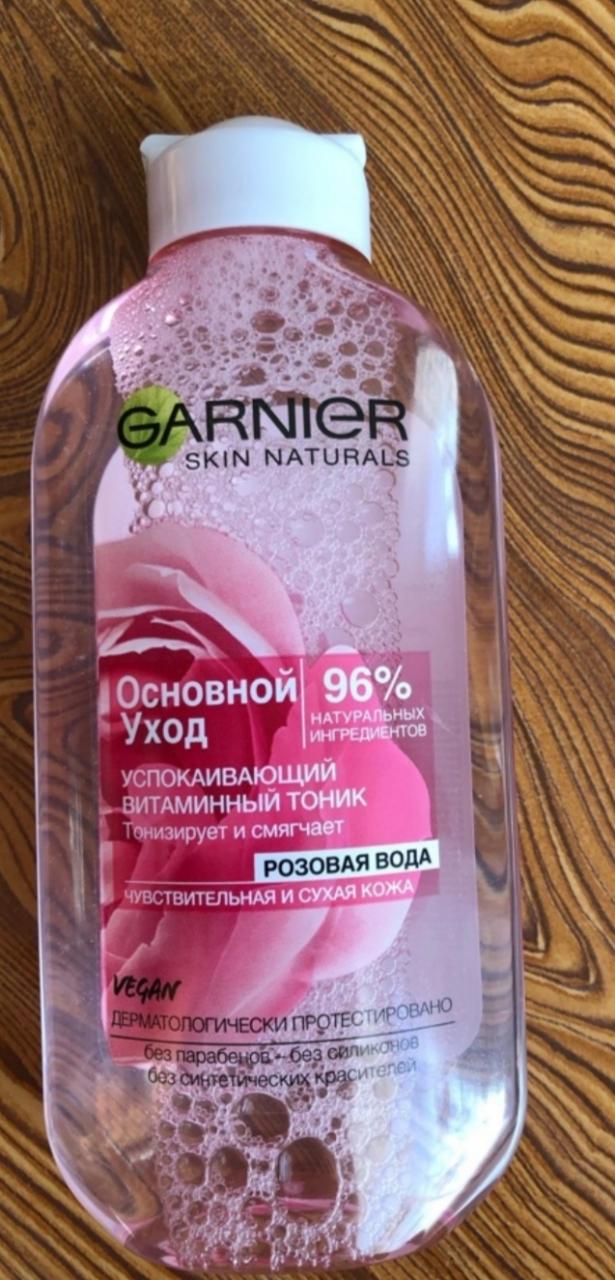 Отзыв на товар: Тоник для лица успокаивающий для сухой и чувствительной кожи Розовая вода. Garnier.