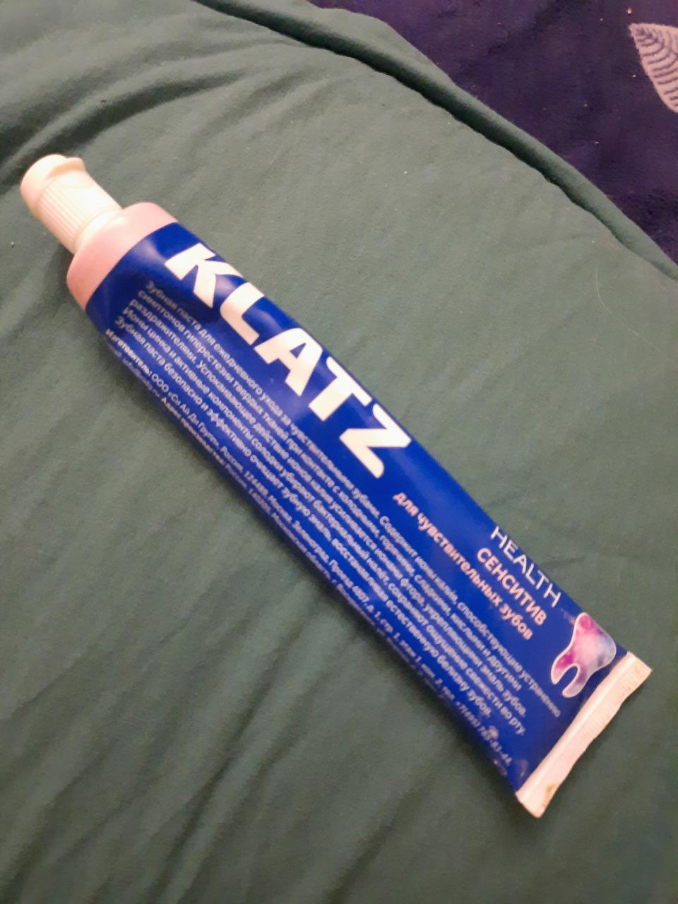 Отзыв на товар: Зубная паста для чувствительных зубов Сенситив. Klatz.