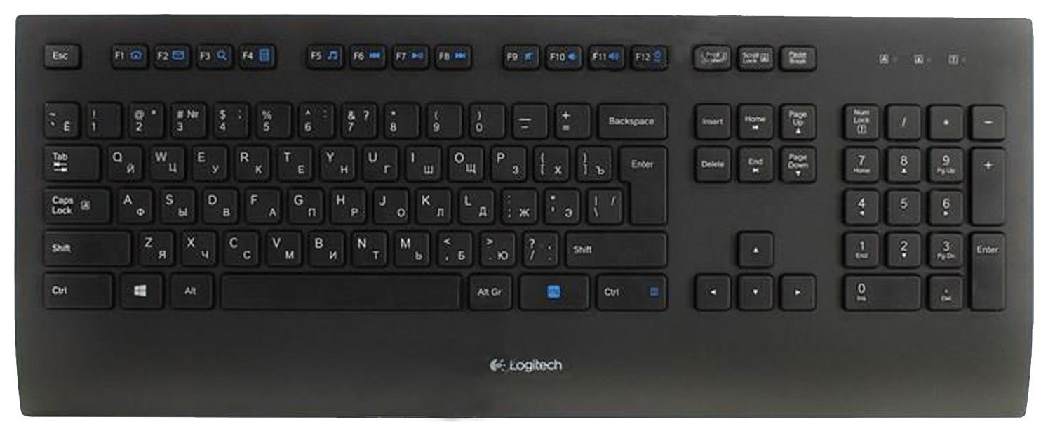 Клавиатура проводная Logitech K280e, Usb, 104 клавиши, черная