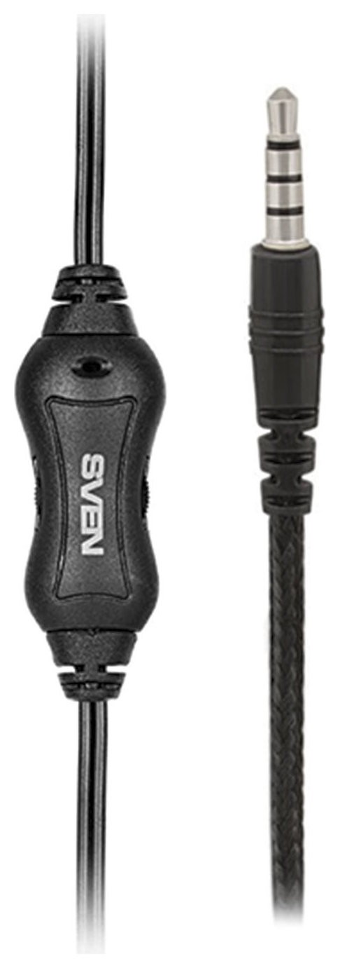 Наушники с микрофоном (гарнитура) SVEN AP-151MV, провод 1,2 м, с оголовьем, черные