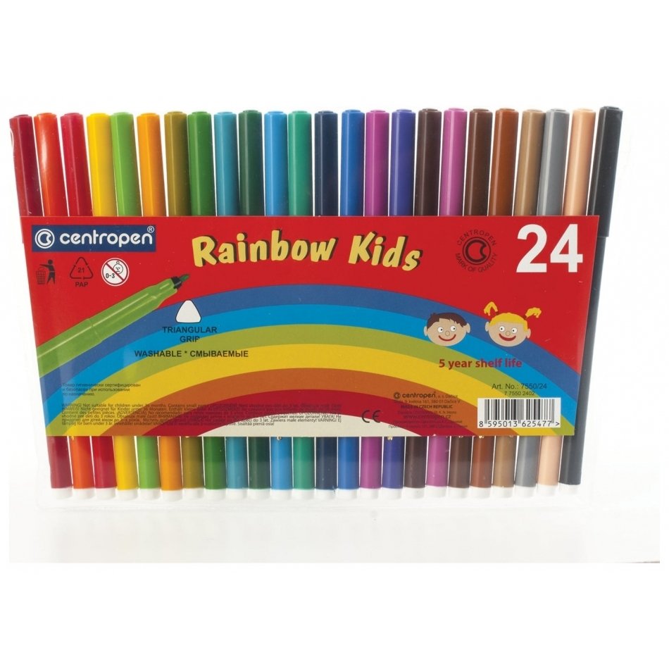 Фломастеры 24 цвета Rainbow Kids
