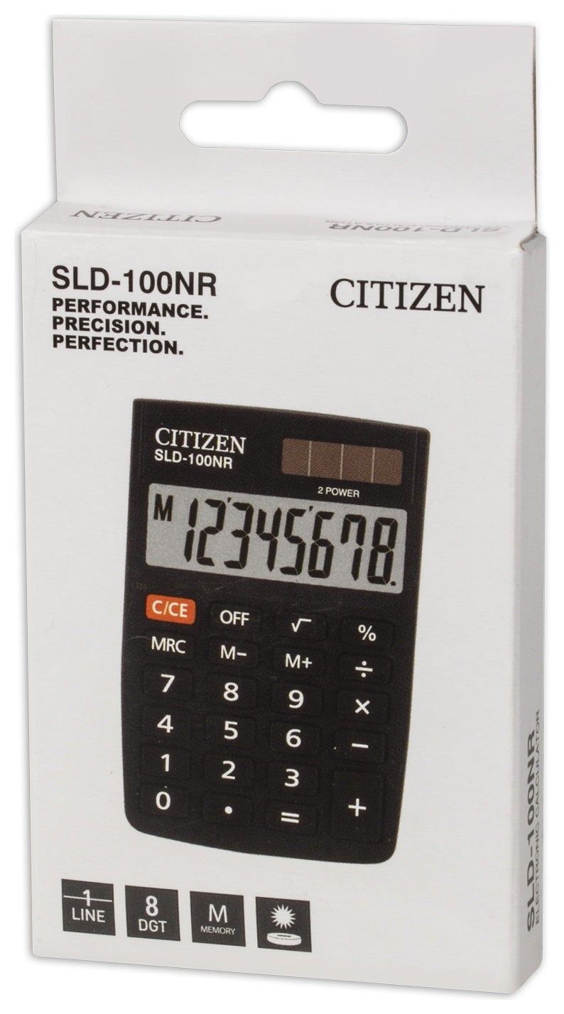 Калькулятор карманный Citizen Sld-100nr (90х60 мм), 8 разрядов, двойное питание