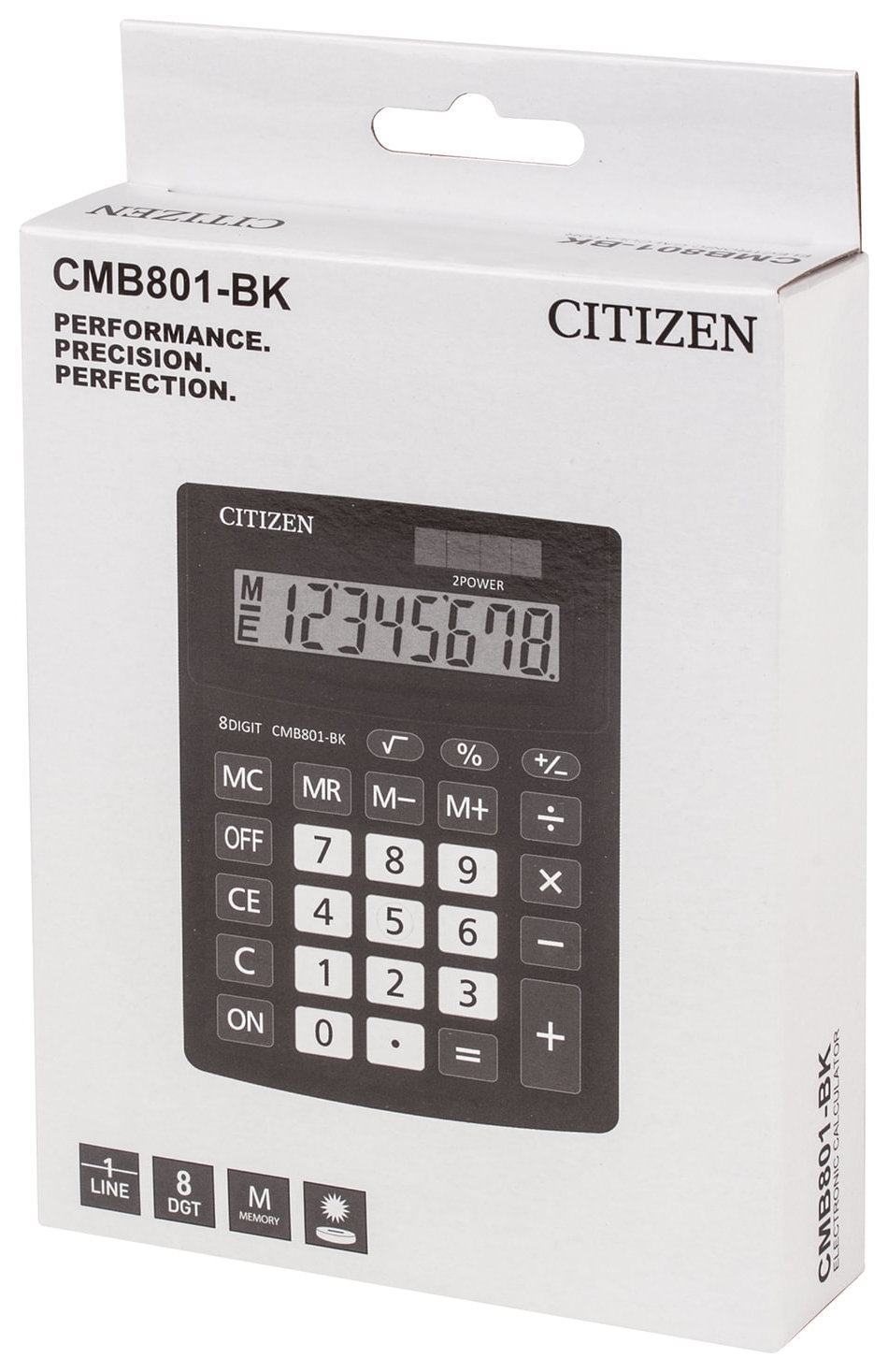 Калькулятор настольный Citizen Business Line Cmb801bk, малый (137x102 мм), 8 разрядов, двойное питание