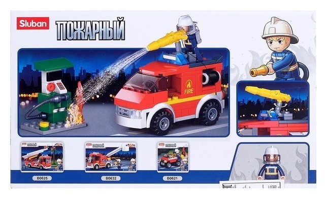 Конструктор Пожарный фургон 136 деталей