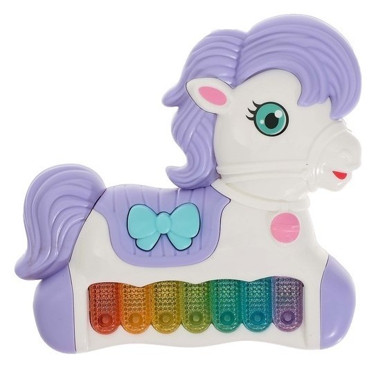 Музыкальна игрушка-пианино Моя лошадка, звуковые и световые эффекты, цвет розовый