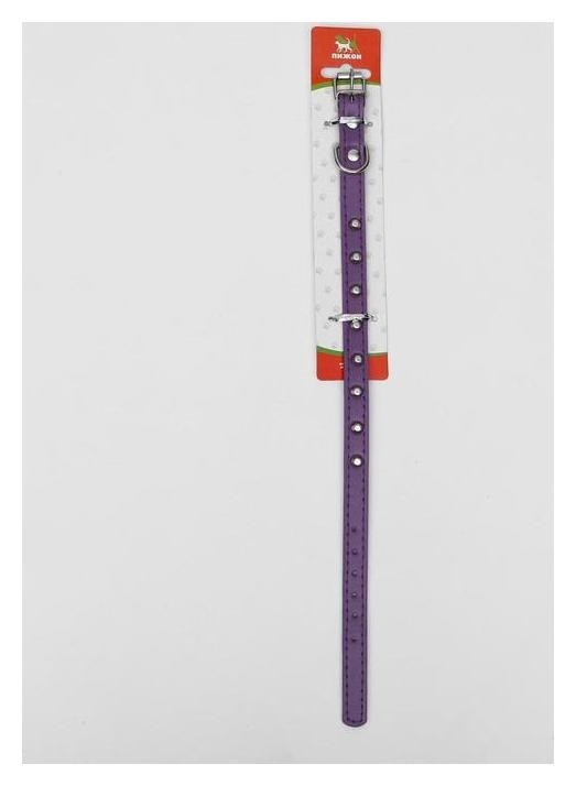 Ошейник из морозостойкого мягкого пластика, 38 х 1,5 см, фиолетовый