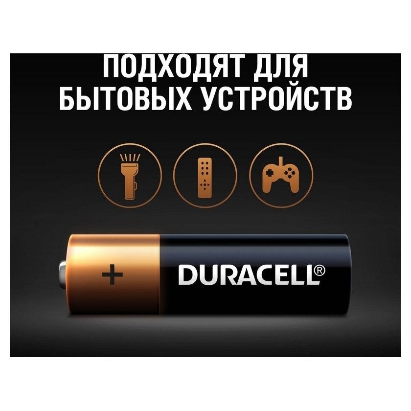 Алкалиновая батарейка Duracell, AA, Lr6, блистер, 12 шт.