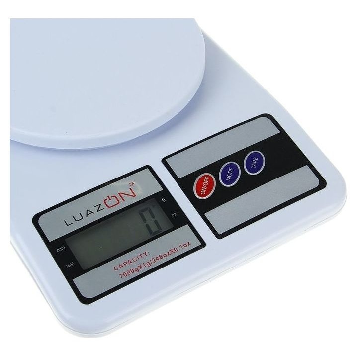 Весы кухонные Luazon Lvk-704, электронные, до 7 кг, белые