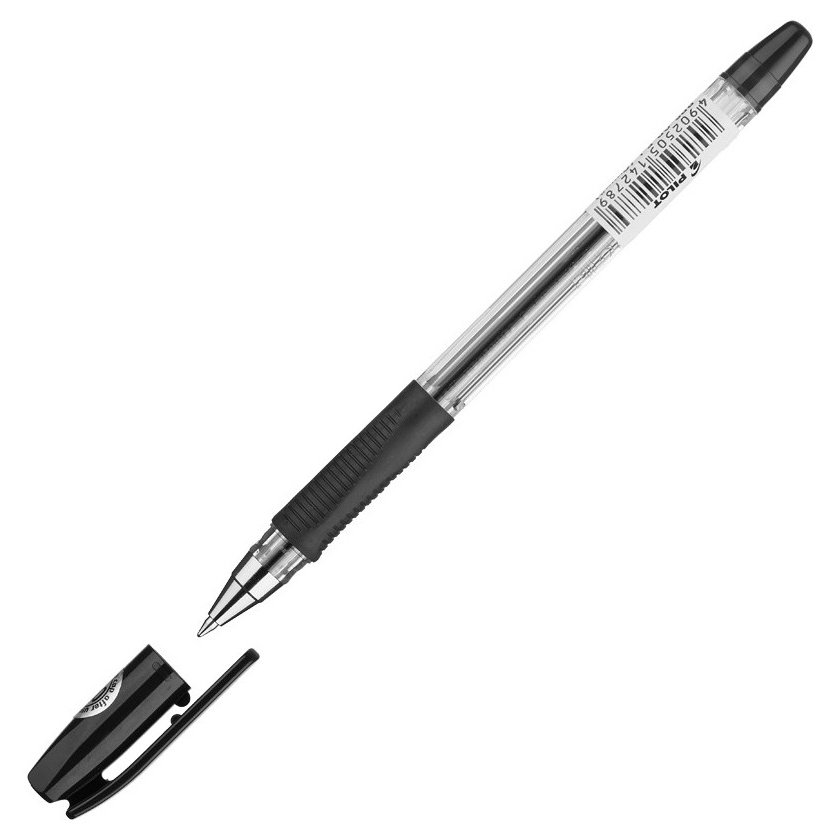 Ручка шариковая Pilot Bps-gp, резиновый упор, 0.7мм, масляная основа, стержень черный