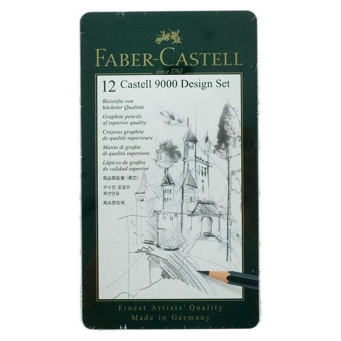 Набор карандашей чернографитных разной твердости Castell