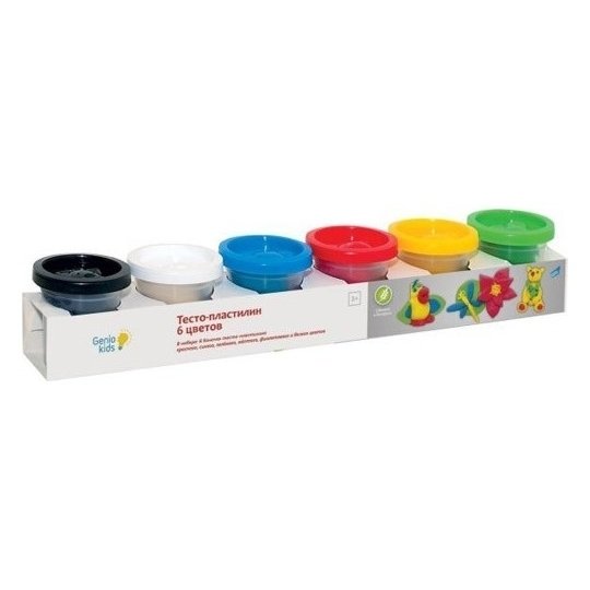 Набор для детского творчества Тесто-пластилин, 6 цветов по 50 г