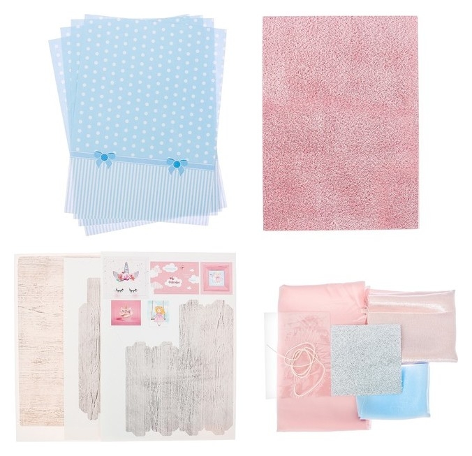 Кроватка для игрушкималютки Розовые сны, набор для шитья, 21 x 29,7 x 1 см