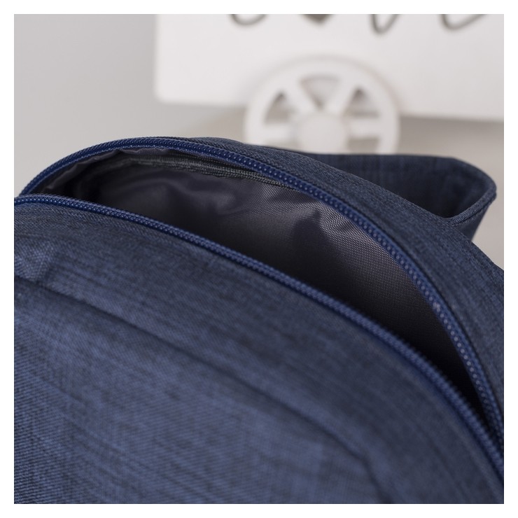 Рюкзак детский, отдел на молнии, наружный карман, светоотражающая полоса, цвет синий