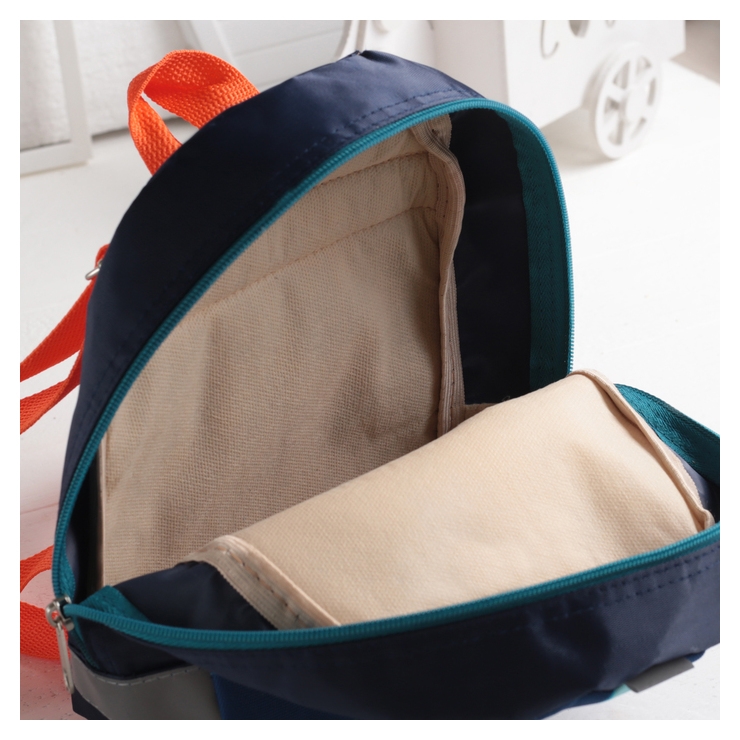 Рюкзак детский текстильный, отдел на молнии, цвет синий