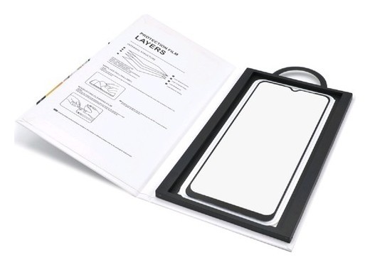 Защитное стекло Innovation 2D для Samsung A31, полный клей, черная рамка