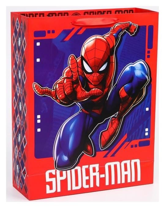Пакет ламинат вертикальный Spider-man, человек-паук, 31х40х11 см