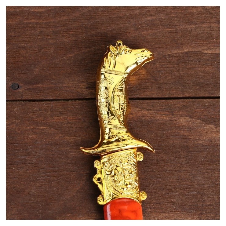 Сувенирный нож,19 см, рукоять в форме головы лошади