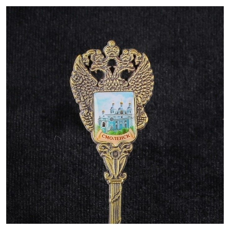 Ложка в форме герба Смоленск. успенский собор