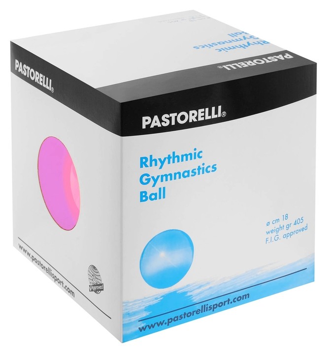 Мяч гимнастический Pastorelli New Generation, 18 см, Fig, цвет розовый флуоресцентный