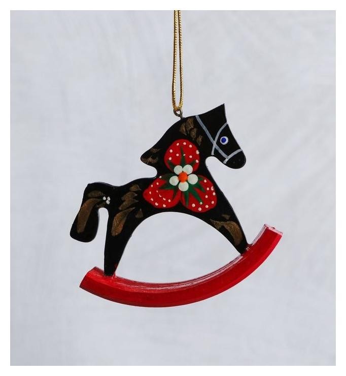 Сувенир Лошадка-качалка, 6,5 см, ручная роспись